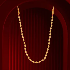 Conical Bead Single Color Gold Necklace